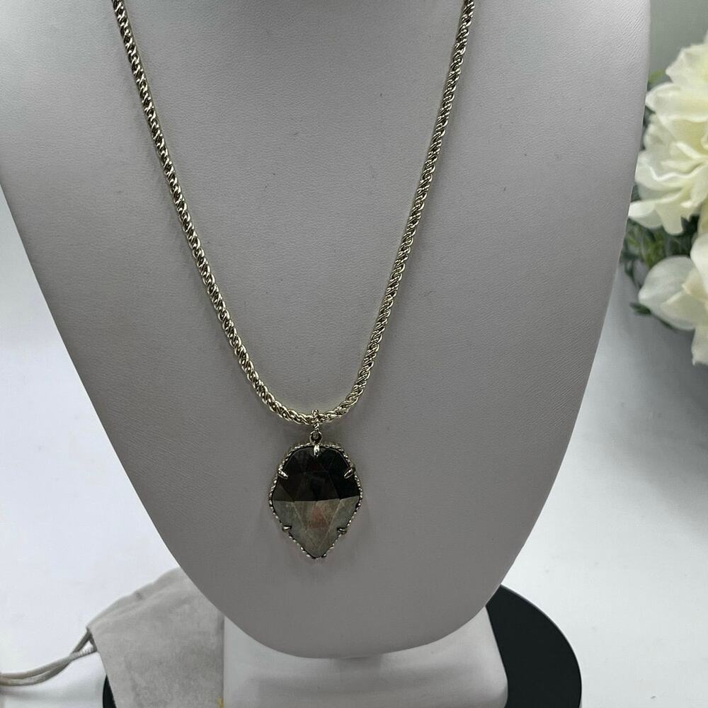 Kendra Scott Brown Pyrite & Gold-Plated Corla Pendant Necklace‎